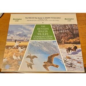 1984 Vintage Remington DuPont Calendar Hunting and Wildlife Memorabilia